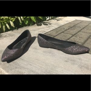 NWOT Aldo Waelle black sparkly ballet flats s8